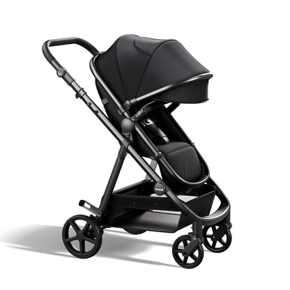 Mompush Baby Stroller, Convertible 2-in-1 with Bassinet Option, Infant Car Seat Compatible, Includes Adapter - Sturdy Full-Size Infant Stroller for Family Adventures