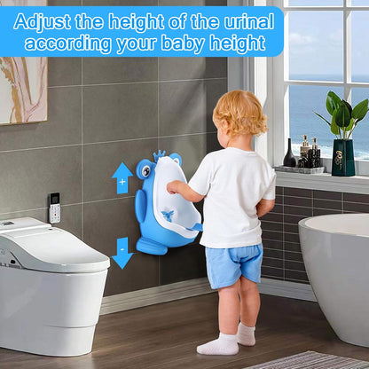 Frog Pee Training Urinal, Cute Frog Potty Training Urinal for Toddler Boys with Funny Aiming Target, Green Toilet Trainer (Green)