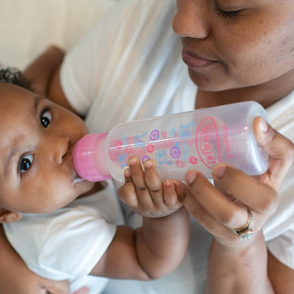 Dr. Brown’s Deluxe Baby Bottle Warmer and Sterilizer for Bottles and Baby Food Jars with Anti-Colic Options+ Narrow Baby Bottles 8 oz/250 mL, Level 1 Slow Flow Nipple, 4 Pack, 0m+, Pink Floral