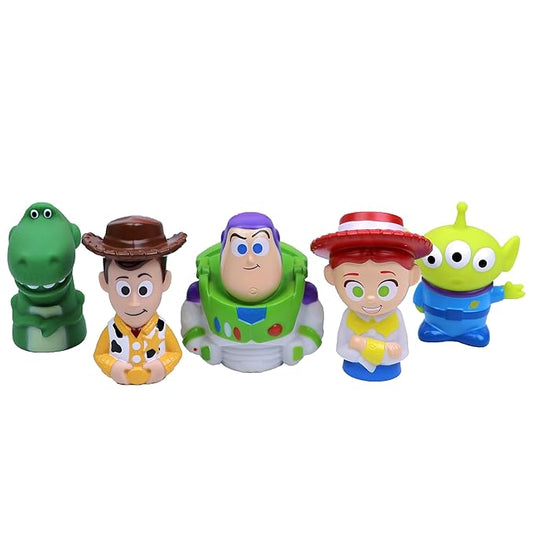 Disney Toy Story- 5 Piece Jumbo Squirter Bucket - Bath Toys for Baby and Toddlers - Includes Organizer Bucket - Store Bath Time Water Toys