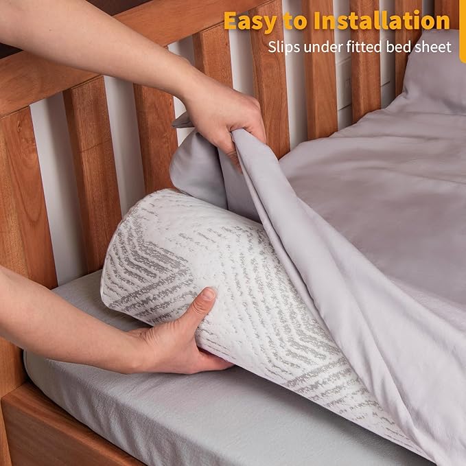 USHMA Travel Bed Rails for Toddlers | Inflatable Bed Rails with Safety Flaps | Portable Blow Up Bed Rail for Full, Queen, King Size Beds, Lightweight & Washable Cover - 1Pack