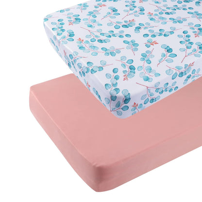Onacosht Pack and Play Sheets 3 Pack for Baby Boy, Stretchy Jersey Knitted Portable Mini Crib Sheets Playard Mattress Cover, Woodland Animal Elephant Fox Lion Bear Giraffe Zebra Printing