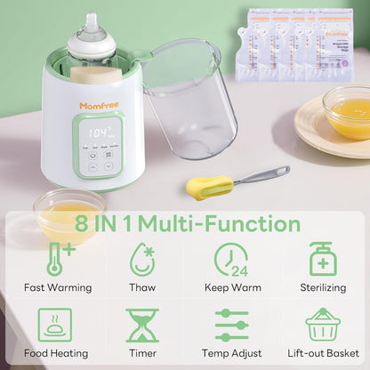 Bottle Warmer, 8-in-1 Fast Baby Bottle Warmer for Breastmilk and Formula,Milk Warmer with Accurate Temperature Control and Automatic Shut-Off,Multifunctional Bottle Warmers for All Bottles (Purple)