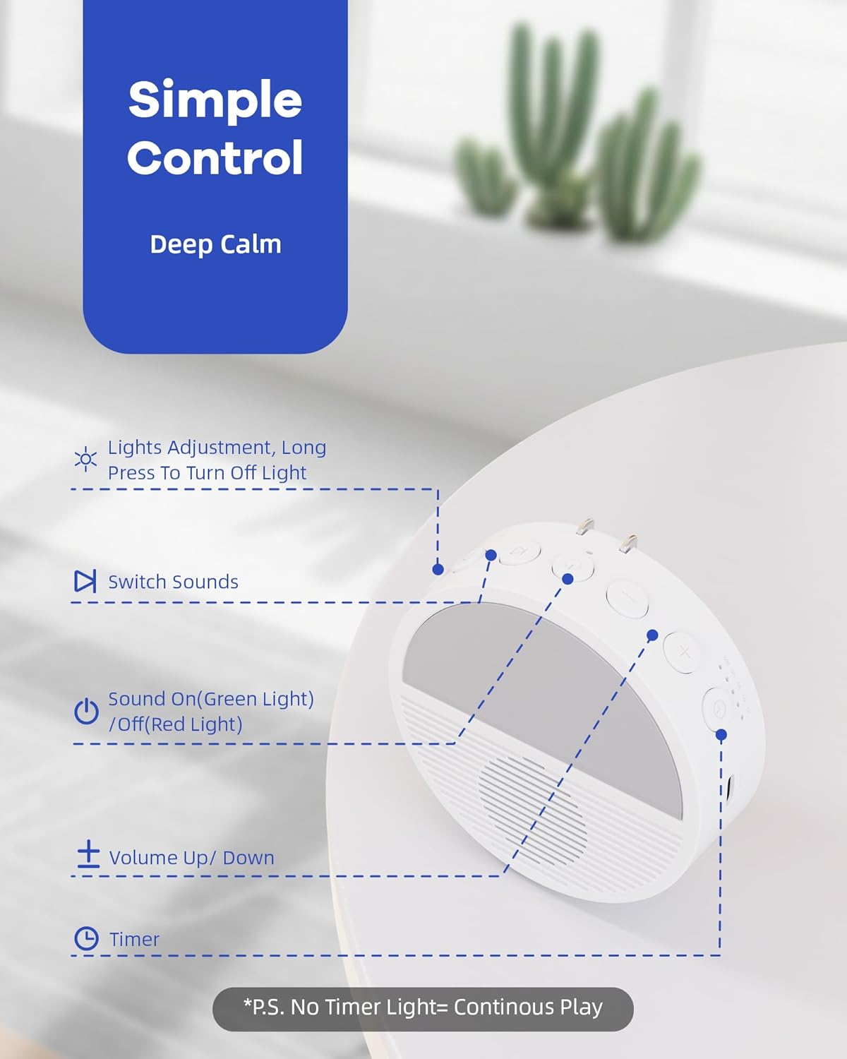 Wall Plug in White Noise Sound Machine for Office Privacy, Sunset Inspiration Baby Sound Machine for Night Feeding, Sleep Machine with Light and 28 Non-Looping Sounds