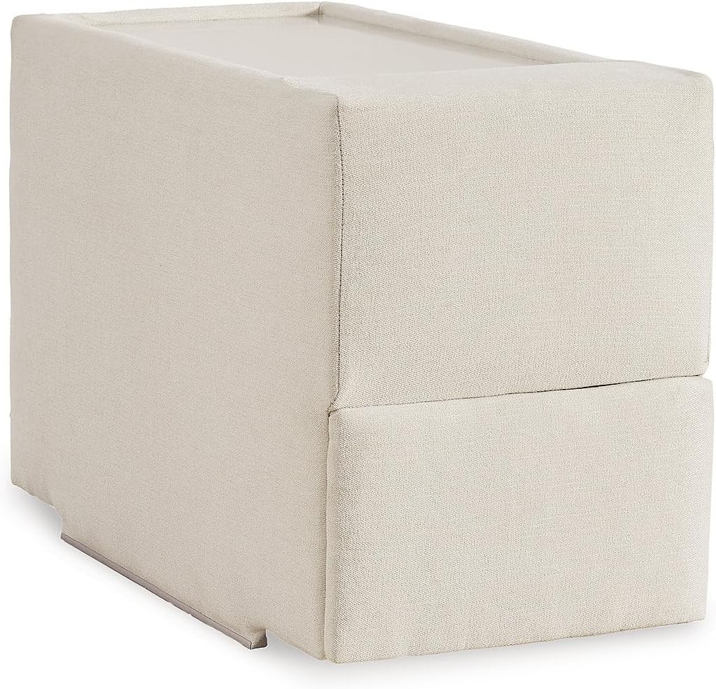 Signature Design by Ashley Modmax Coastal Press-Back Swivel Glider Rocker Recliner with Machine Washable Cover, Hidden Storage Compartments and 2 Bolster Pillows, Beige - Colors A