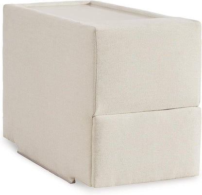Signature Design by Ashley Modmax Coastal Press-Back Swivel Glider Rocker Recliner with Machine Washable Cover, Hidden Storage Compartments and 2 Bolster Pillows, Beige - Colors A