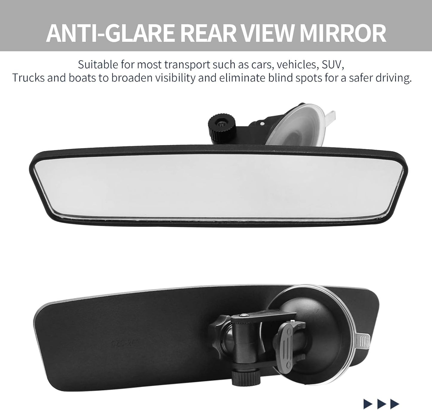 Rear View Mirror, Adjustable Car Interior Rear View Mirrors Car Seat for Universal Cars Trucks SUV-9.64 x 2.6 inch (Blue)