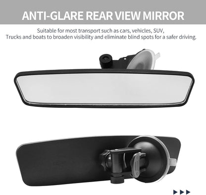 Rear View Mirror, Adjustable Car Interior Rear View Mirrors Car Seat for Universal Cars Trucks SUV-9.64 x 2.6 inch (Blue)