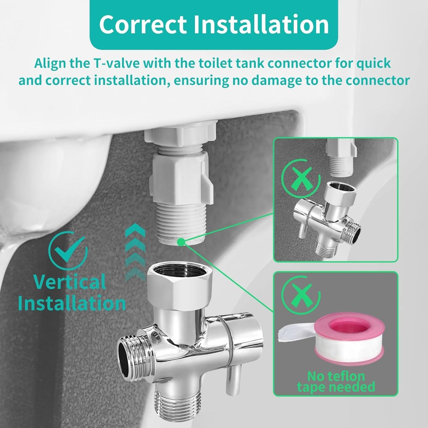 BARROCK Bidet Sprayer for Toilet, Handheld Jet Spray for Existing Toilets with Bidet Hose, Adjustable Water Pressure Muslim Shower, Stainless Steel Cloth Diaper/Feminine Wash Sprayer Brushed Nickel