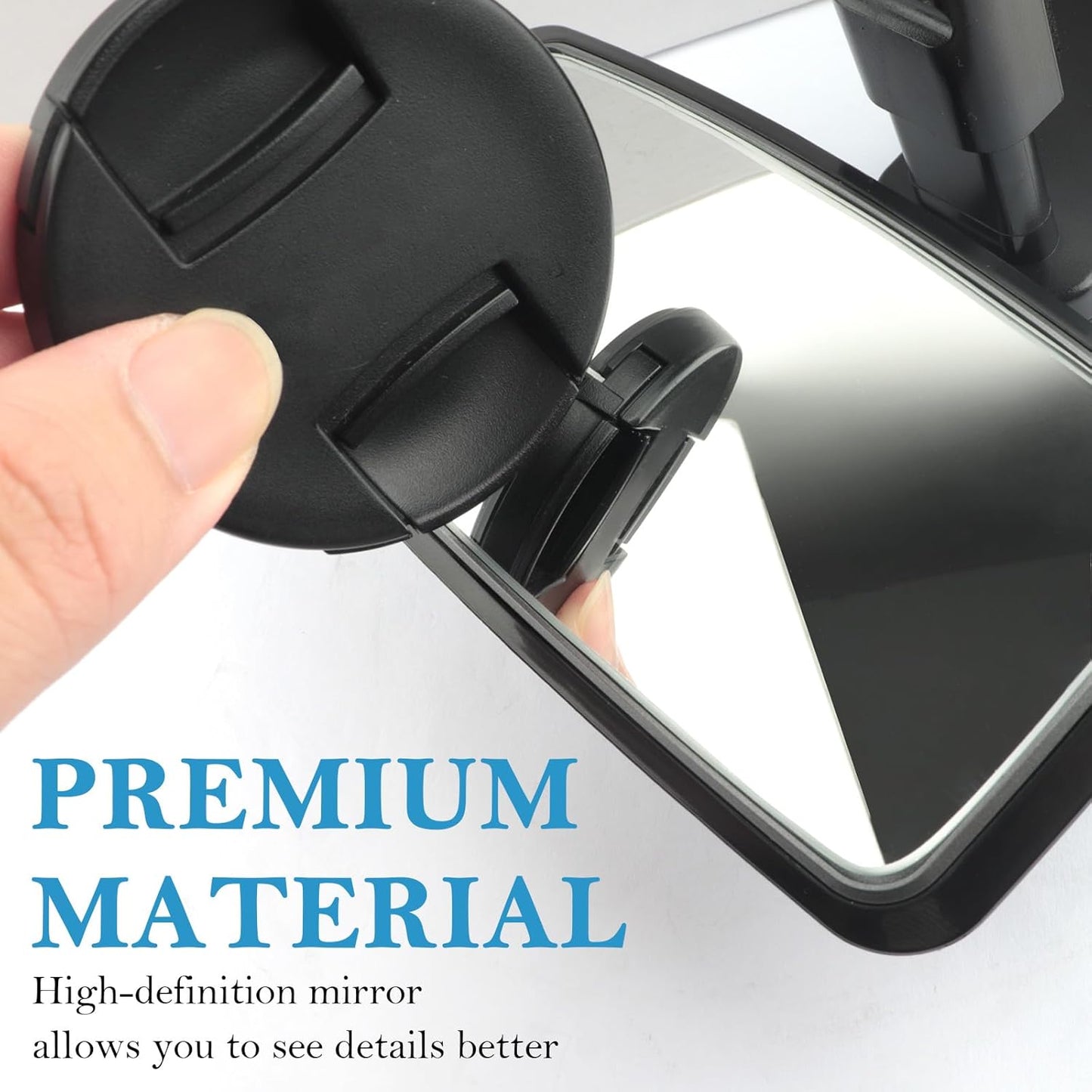360° Curved Baby Car Mirror without Dead Angle,Clip on Car Seat Mirror for Baby Rear Facing Clips Onto Rearview Mirror,Adjustable Baby Mirror for Car SUV Truck