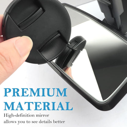 360° Curved Baby Car Mirror without Dead Angle,Clip on Car Seat Mirror for Baby Rear Facing Clips Onto Rearview Mirror,Adjustable Baby Mirror for Car SUV Truck