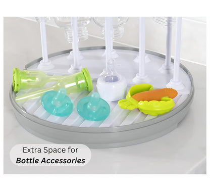 Pequeño Baby Bottle Drying Rack for Countertop – Compact Drying Station for Bottles, Nipples & Pump Parts | Fast-Drying BPA-Free Organizer for Newborn Essentials