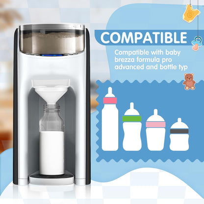 Remerry 1 Set Replacement Funnel Compatible with Baby Brezza Formula Pro Advanced Replacement Parts Funnel and Cover Compatible with Baby Formula Dispenser, Clear, Easy to Use and Clean