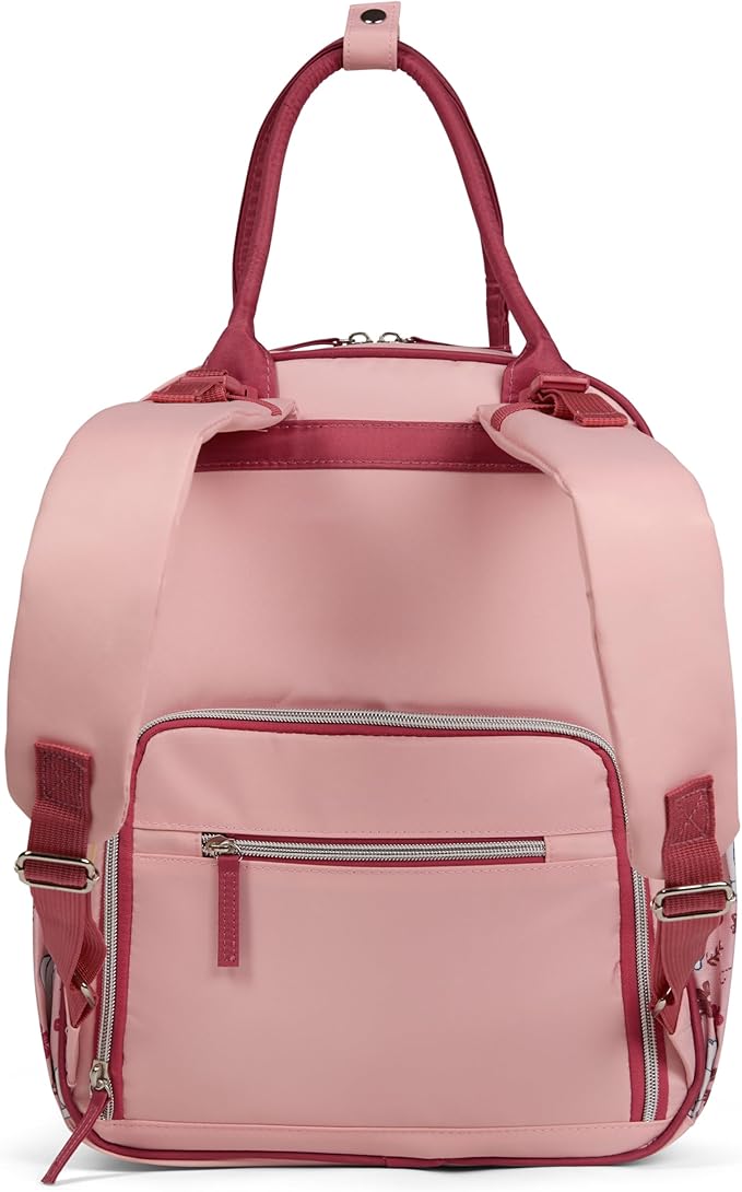 Disney Diaper Bag Backpack with Changing Pad Winnie the Pooh – 16” Nylon Baby Bag for Parents, Insulated Bottle Holders, Multiple Storage Pockets