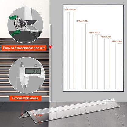 Clear Corner Protectors – Self-Adhesive Baby Proofing Safety Bumpers for Walls, Furniture, Cabinets & Desks – Freely Spliced to Meet Your Needs(2PCS, 3x40.6cm/1.18x16in)