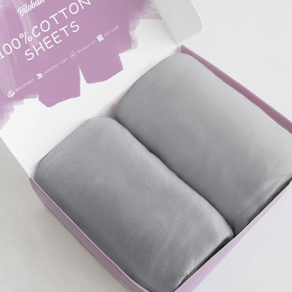 Bassinet Sheets Compatible with Bcol, bonbay, wayfong Baby Bassinet Bedside Sleeper, 100% Cotton, 2 Pack, Ultra Soft Bassinet Sheet for Baby, Gray