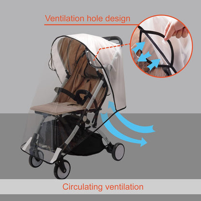 Stroller Rain Cover,Universal Stroller Accessory,Waterproof,Windproof Protection,Protect from Dust Snow,Baby Travel Weather Shield