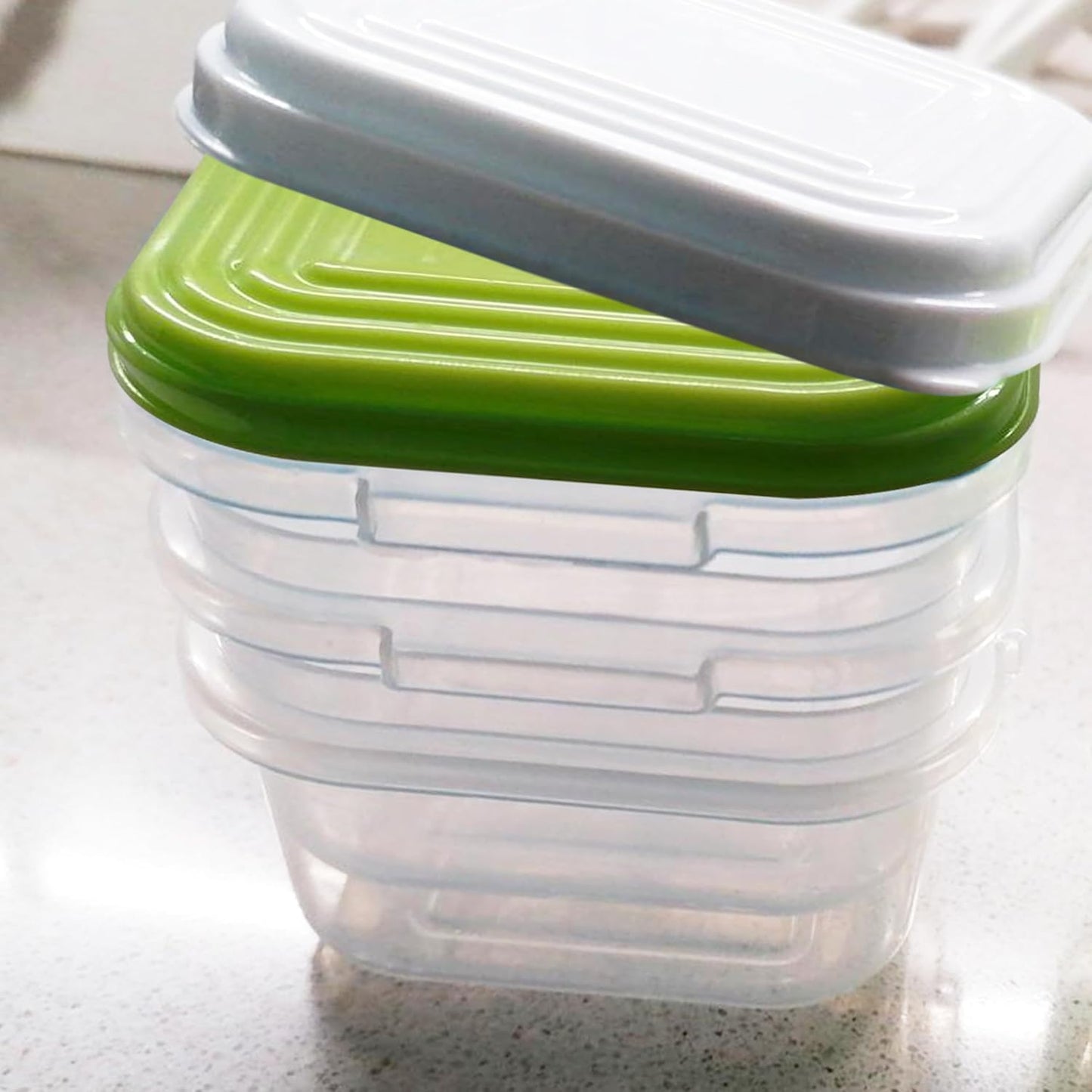 ARSUK Baby Food Containers (4oz/120ml, 8 Pack) - Small Plastic Containers with Lids - Toddler Snack Containers - Reusable Freezer Safe Food Storage Jars - BPA-Free, Leakproof & Microwave Safe