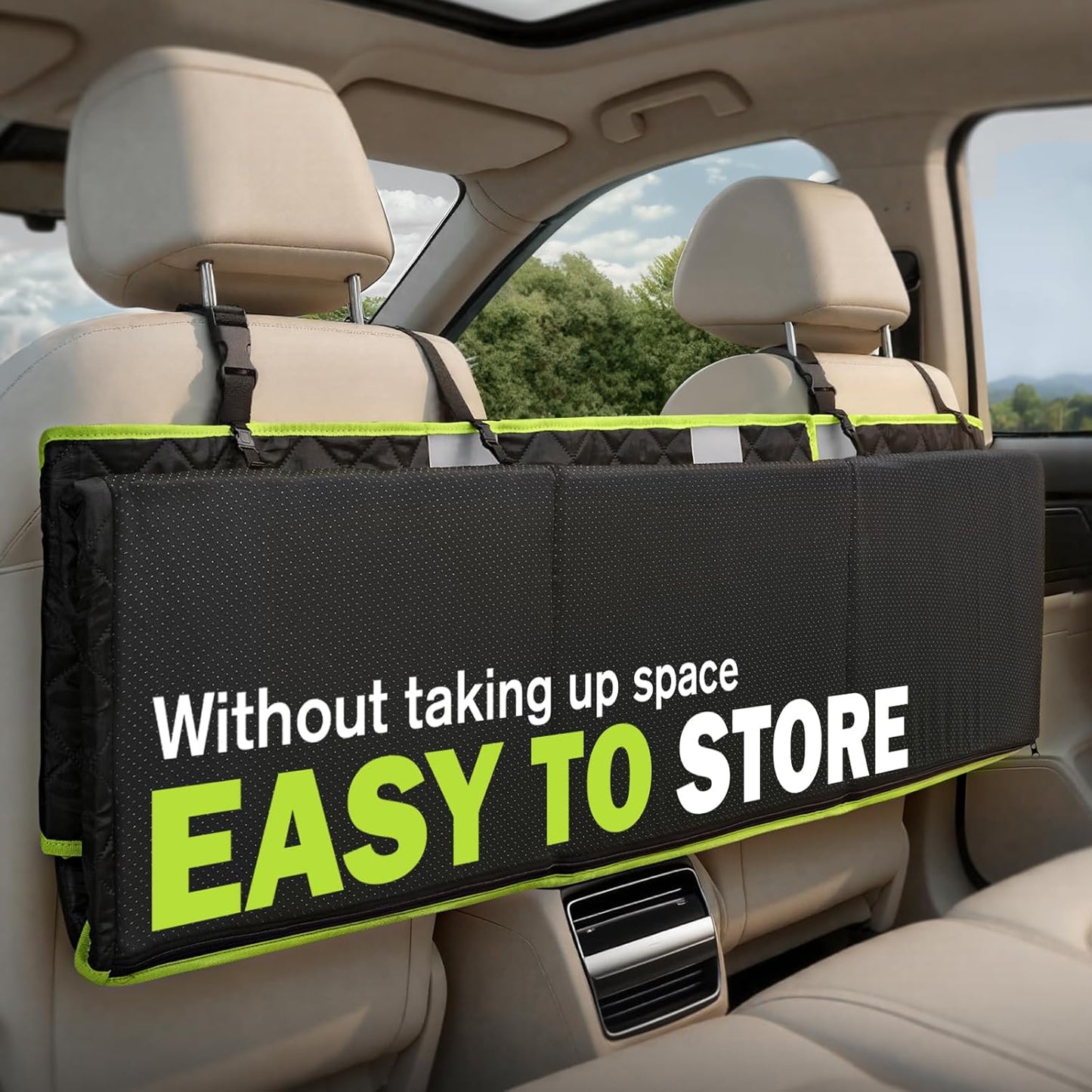 2-in-1 Dog Car Seat Cover for Back Seat, Transform to Passenger Mode - Dog Car Seat, Waterproof, Scratch-resistant, Support to 330lbs, for Outdoor Activities, Travel, to the Vet, for Cars/SUV/Truck