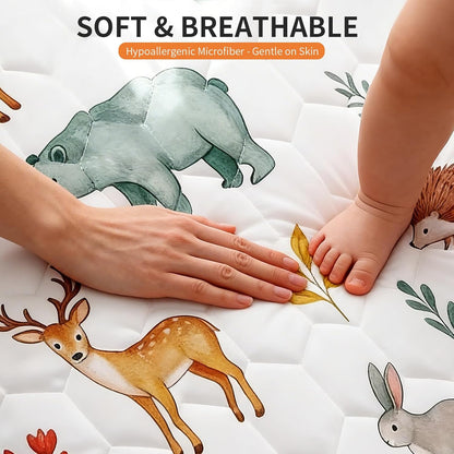 Pack and Play Mattress Pad 38x26x1.5 – Non-Slip Bottom & Breathable Playpen Mattress for Baby, Firm Foam Pack n Play Mattress Replacement for Graco/Baby Trend Playard, Soft Portable Mini Crib Mattress