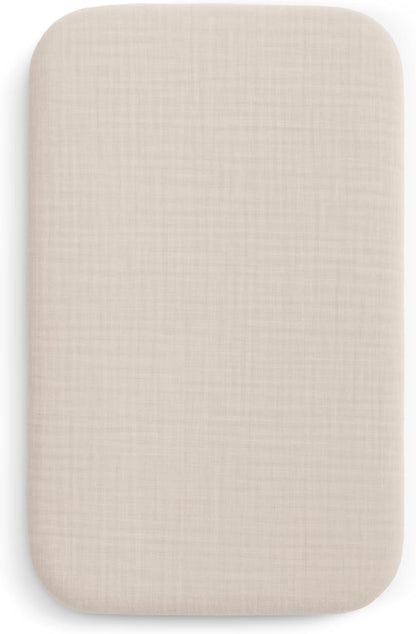 Newton Baby Fitted Sheets for Bassinet & Bedside Sleeper, Essential Bassinet (2-Pack) - Ultra-Breathable, Washable and Ultra-Soft, 100% Muslin, 19" x 35" - Grey