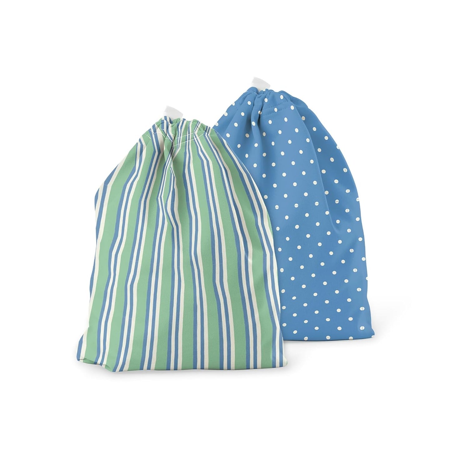 Esembly Day Bag – Reusable Wet and Dry Bag Made From Recycled Fabric With Dual Waterproof Compartments for Cloth Diapers, Swimsuits, Toiletries, and Snacks - Verdant Gingham