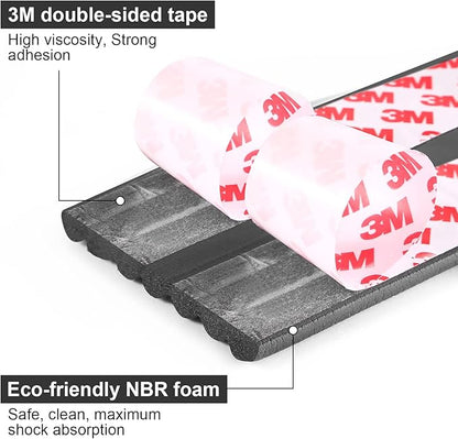 Baby Proofing Edge Protector 6.6 feet with 3M Strong Adhesive Pre-Taped, Baby Proof Padding Extra Wide Edge Safety Guards for Sharp Edges, Table, Desk- Black