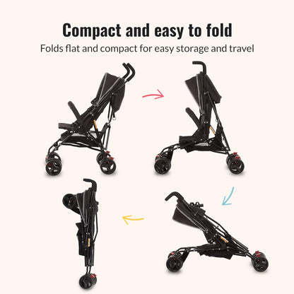 Dream On Me Vista Moonwalk Stroller, Disney Approved Lightweight Stroller for Toddlers and Infants, One-Hand Fold, Reclining Seat, Canopy with Sun Visor, Everyday & Travel Ready