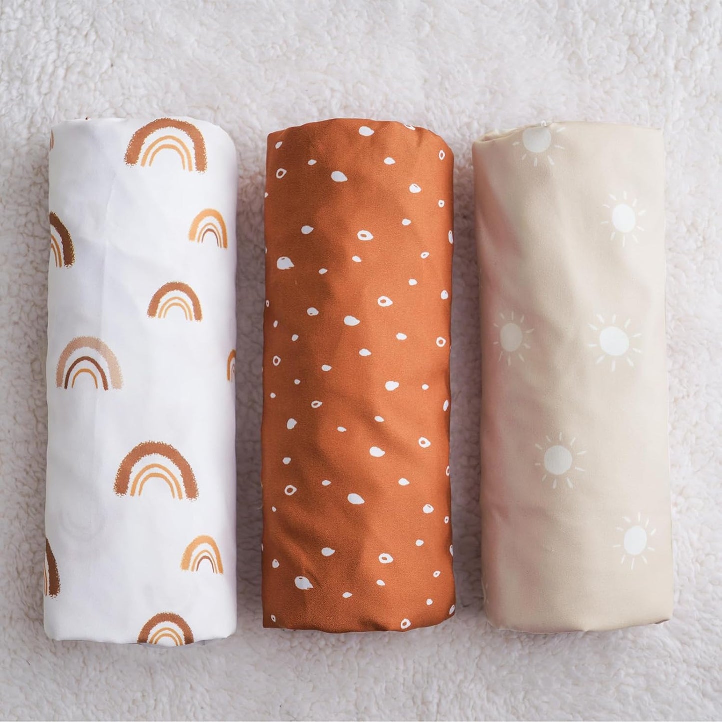 PHF 3 Pack Soft Mini Crib Sheets, Floral & Animal Pack N Play Sheets for Baby Boys Girls, No Slip Universal Fit for Pack N Play, Playard, Portable and Mini Crib Mattresses,Floral & Animal