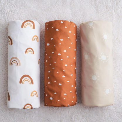 PHF 3 Pack Soft Mini Crib Sheets, Floral & Animal Pack N Play Sheets for Baby Boys Girls, No Slip Universal Fit for Pack N Play, Playard, Portable and Mini Crib Mattresses,Floral & Animal