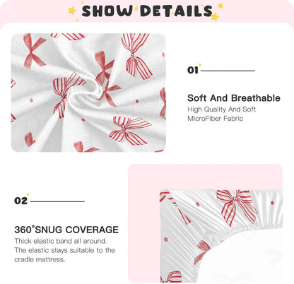 Fitted Crib Sheets Cactus and Floral Stretchy Portable Playard Sheets for Baby Toddler, Breathable Soft Mini Crib Mattress 52 x 28 in for Boys and Girls