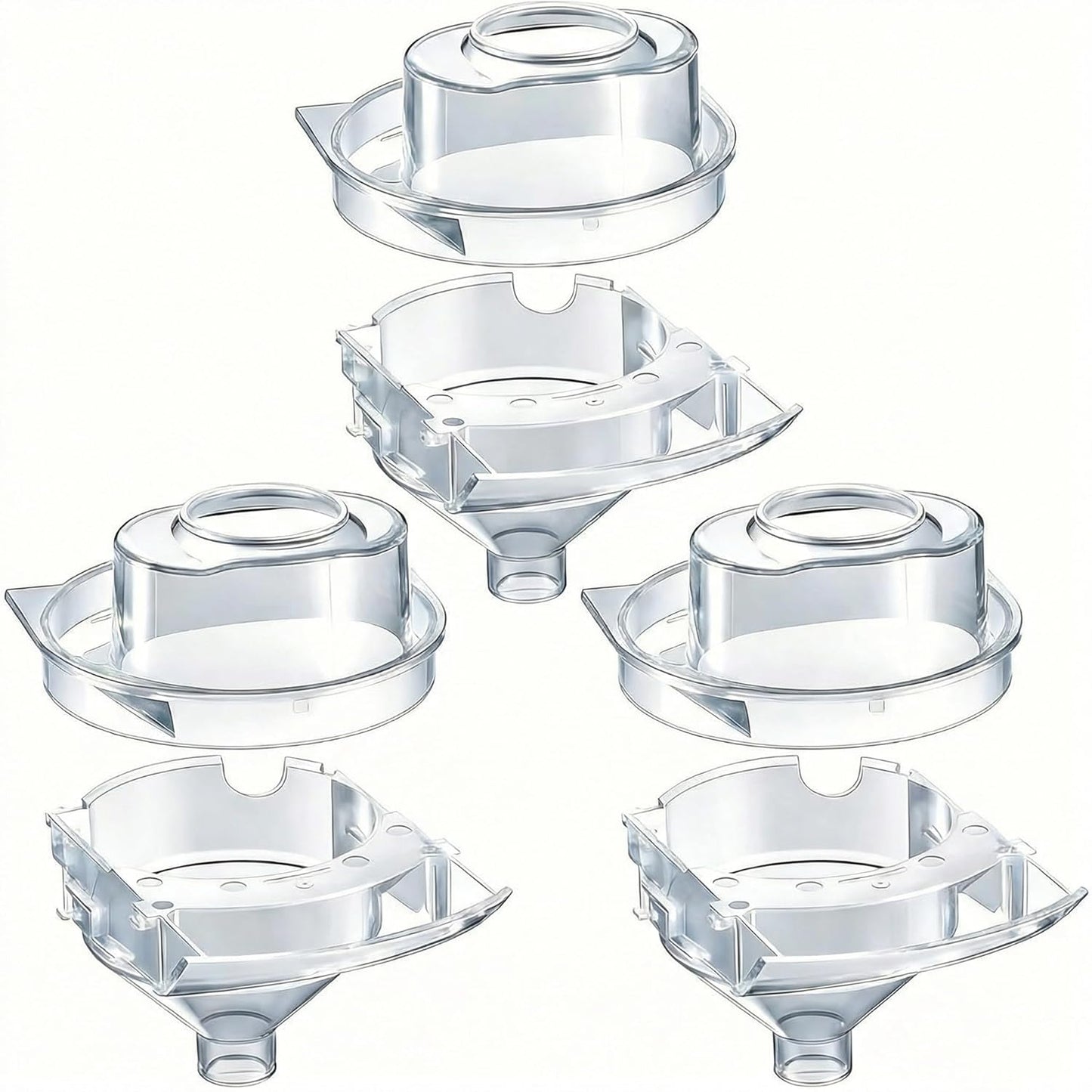 Remerry 1 Set Replacement Funnel Compatible with Baby Brezza Formula Pro Advanced Replacement Parts Funnel and Cover Compatible with Baby Formula Dispenser, Clear, Easy to Use and Clean