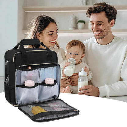 Carrying Case Compatible with Baby Brezza Formula Pro Mini Baby Mixer Machine, Insulated Formula Mixer Travel Bag with Shoulder Strap