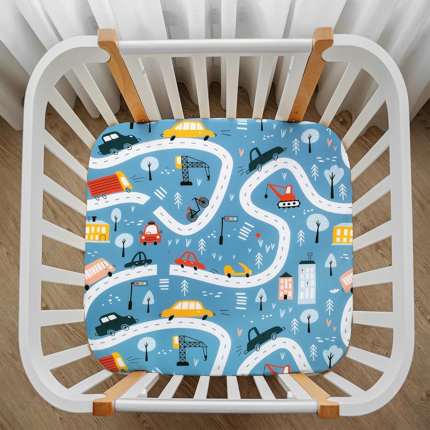 Cloele Square Playard Fitted Sheet 36x36, Ultra Soft Polyester Playpen Sheet for Baby & Pet, Dogs Pattern Pack and Play Crib Sheets, Portable Playard Mattress Cover