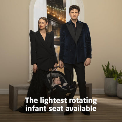 Maxi-Cosi Peri 180 Rotating Infant Car Seat, Baby Car Seat Rotating Carseat, Swivel Car Seat, Onyx Wonder