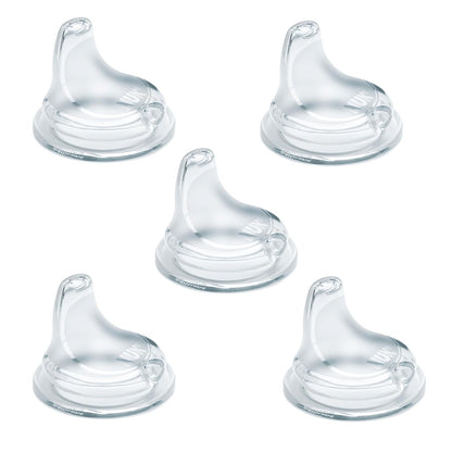 NUK Replacement Silicone Spout for Select NUK Cups, Spill-Proof, Soft Spout, Dishwasher-Safe, BPA-Free, Clear, Pack of 3
