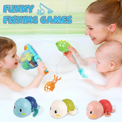 LZZAPJ Baby Bath Toys for Toddlers 1-3, Kid Bathtub Toy with 36 Foam Bath Letter & Number, Fishing Games with Fish Net, Water Pool Toy with Storage Bag, Shower Toy Gift for Boy Girl Infant 1 2 3 4 5 6