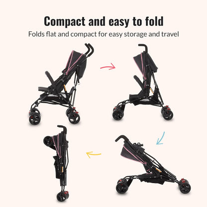 Dream On Me Vista Moonwalk Stroller, Disney Approved Lightweight Stroller for Toddlers and Infants, One-Hand Fold, Reclining Seat, Canopy with Sun Visor, Everyday & Travel Ready
