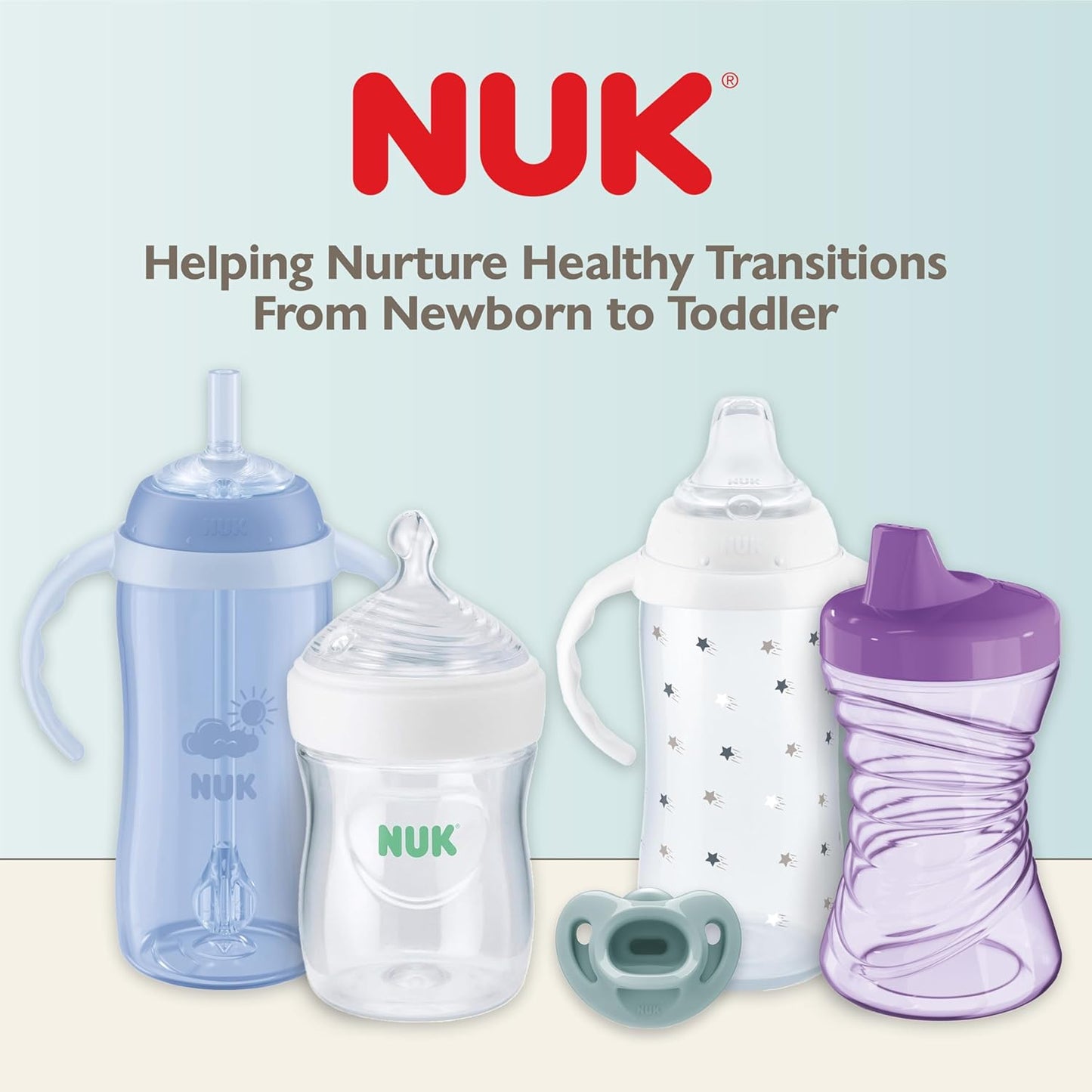 NUK Mickey Mouse Large Learner Cup 10oz 2pk – BPA Free, Spill Proof Sippy Cup