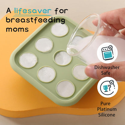 WAJIAYON Baby Food Freezer Tray Silicone Nibble Freezer Tray,Baby Fruit Food Feeder Teether,Breastmilk Popsicle Mold,Babies Breast Milk Teether Pop Maker Maker for Homemade Infant Meals-Pink