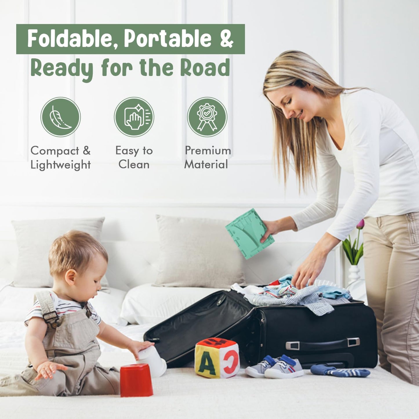 Teo - Portable Toddler Travel Potty – Foldable, Lightweight, Leak-Proof Toilet for Kids with Travel Bag & Disposable Liners – Compact Potty Chair for Home & On-the-Go Use (Sailboat Blue)