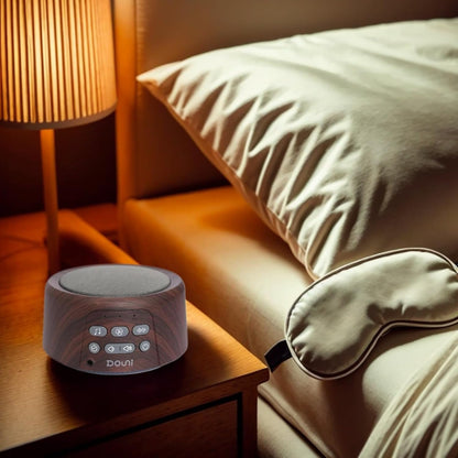 Douni Sleep Sound Machine - White Noise Machine with 27 Soothing Sounds for Sleeping & Relaxation, Timer Settings,Sleep Therapy for Families, Home,Office,Travel.Wood Grain