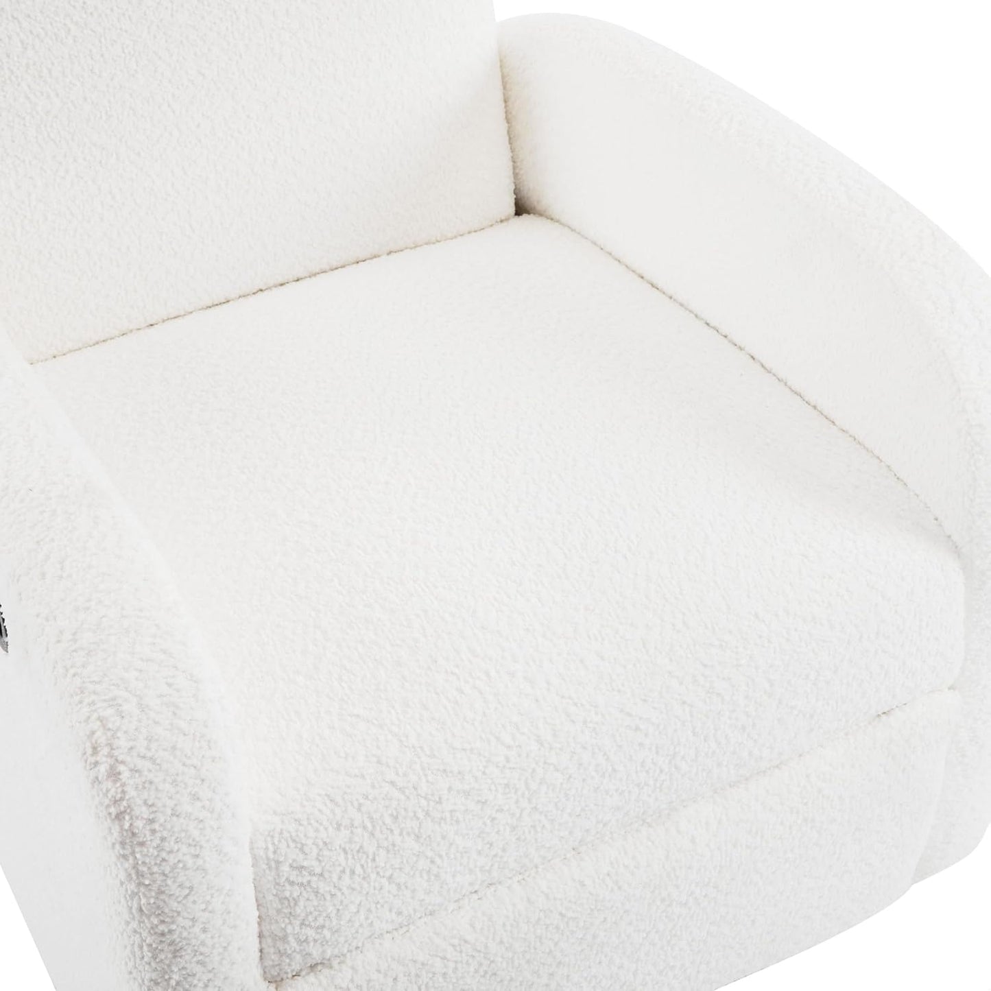 GDFStudio Swivel Glider Recliner Chair Nursery Rocker Recliner Chair with Boucle Upholstered High Back Single Seat Sofa Chair with Deep Seat Manual Nursing Reclining for Living Room, Light Green
