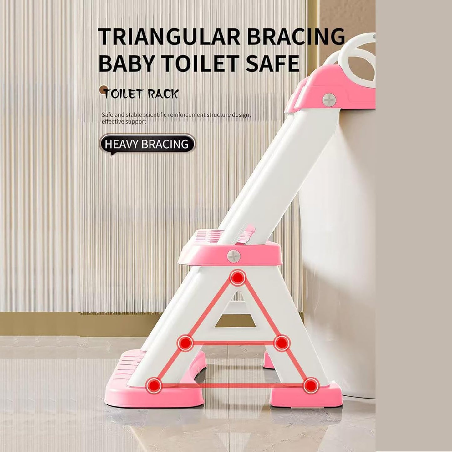 PandaEar Toilet Potty Training Seat with Step Stool Ladder, Comfortable Safe Potty Seat with Anti-Slip Pads Ladder & Bear Design for Kids Boys Toddlers -Grey