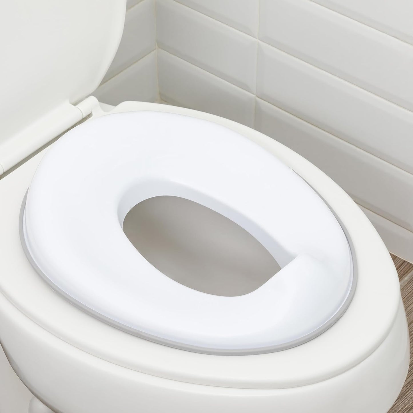 Todays Kids Toddler Potty Training Seat - Toddler Toilet Seat Attachment for Boys & Girls w/Splash Guard, Non-Slip Grip for Secure Fit, Fits Standard Round & Oval Toilets, Storage Hook Included, Pink