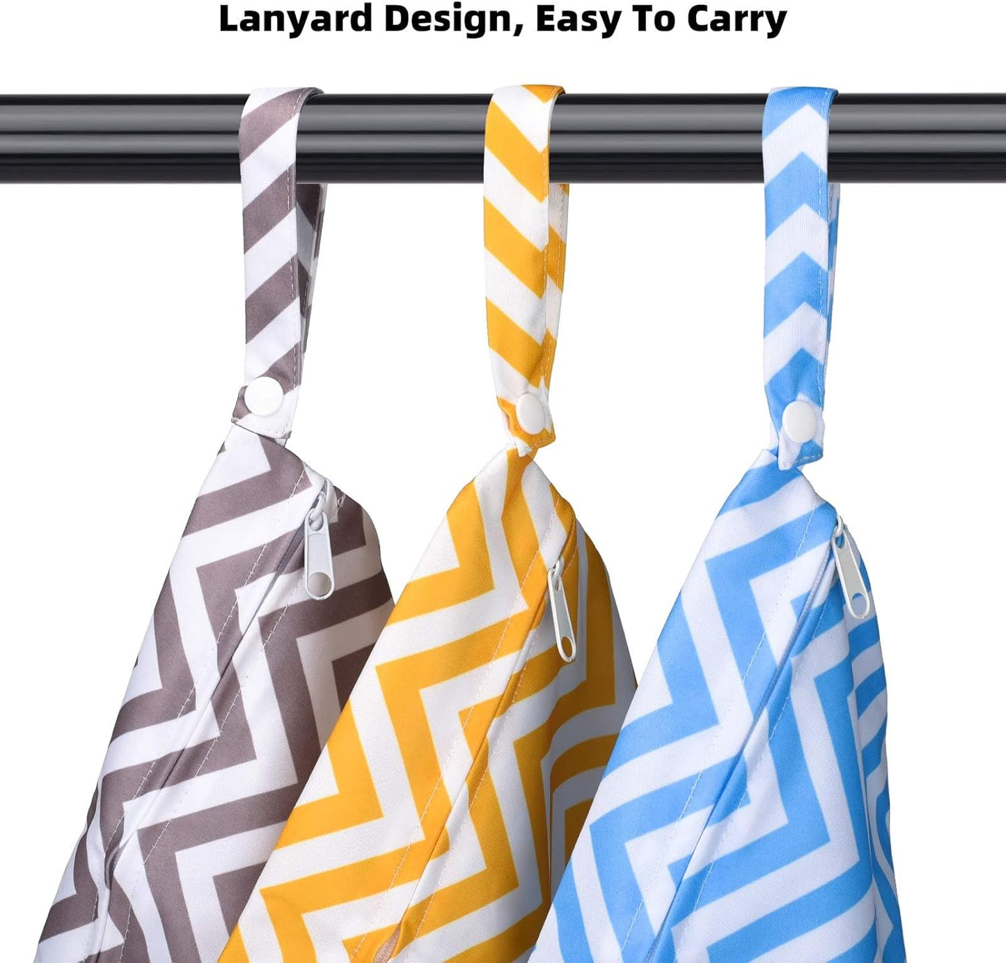 Wet Dry Bags 2-Pack with Cute Dolphin Print - Waterproof Travel Organizer for Swimming Pool Beach Gym Baby Cloth Diapers Swimwear with Dual Zippers