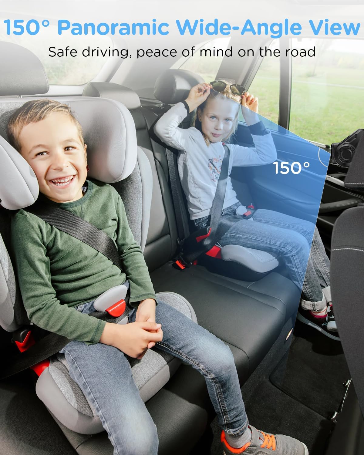 7" Touchscreen Baby Car Mirror, Baby Car Camera HD 1440P, View Infant in Rear Facing Seat with 150°Wide Angle, Night Vision, Easy Setup