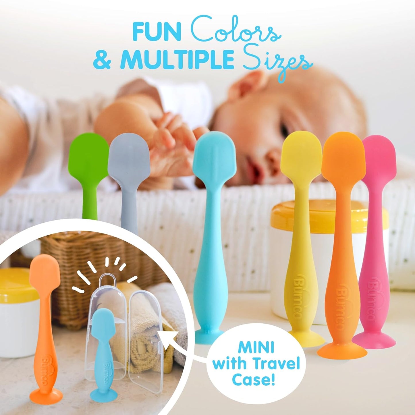 Bumco Diaper Cream Spatula (2-Pack) - BPA-Free Diaper Bag Essentials, Soft & Flexible Butt Spatula Baby, Mom-Invented Butt Paste Spatula, Diaper Cream Applicator, Bumco Baby Bum Brush, Diaper Spatula