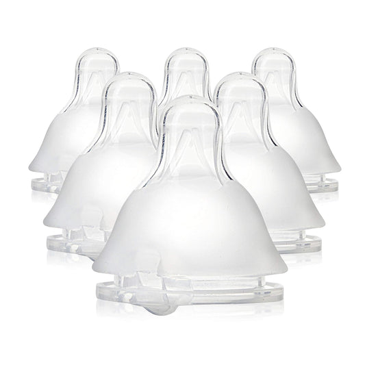 Evenflo Balance Plus Standard Neck (1.5 in) Nipples for use ONLY with Evenflo Balance Plus Standard Neck Bottles, Slow Flow for 0 Months and up, 6 Pack (NOT Compatible with Any Other Bottles)
