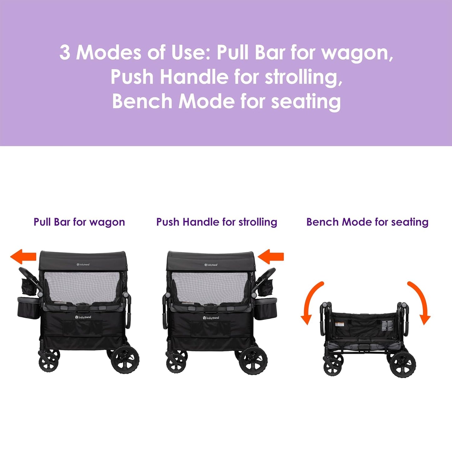 Baby Trend Expedition Stroller Wagon, Liberty Midnight